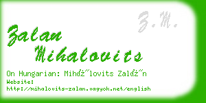 zalan mihalovits business card